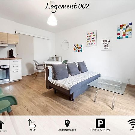 002-T2 Cosy 2 A 4 Pers Lumineux Wifi & Parking Daire Audincourt Dış mekan fotoğraf